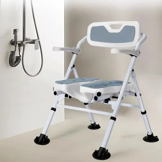 Folding Toilet Chair with Foot Stool