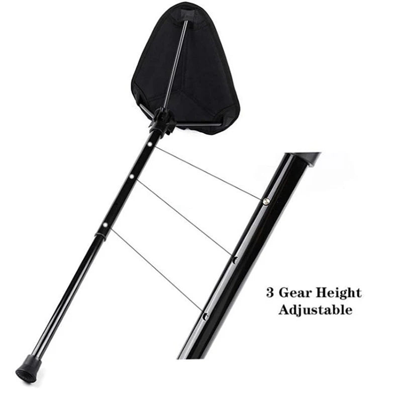 Portable Folding Stool with Telescopic Stand