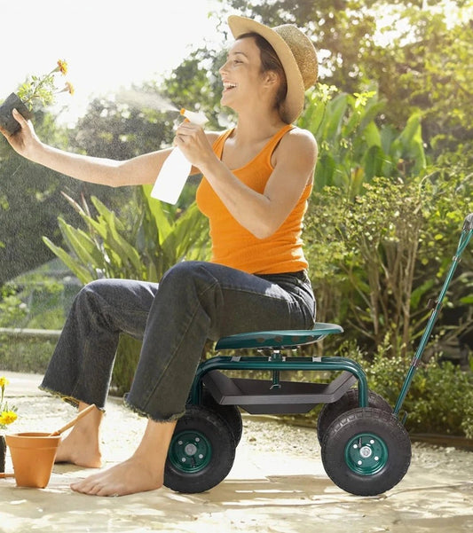 Rolling Garden Workseat with Swivel Seat - The Accessibility Shop