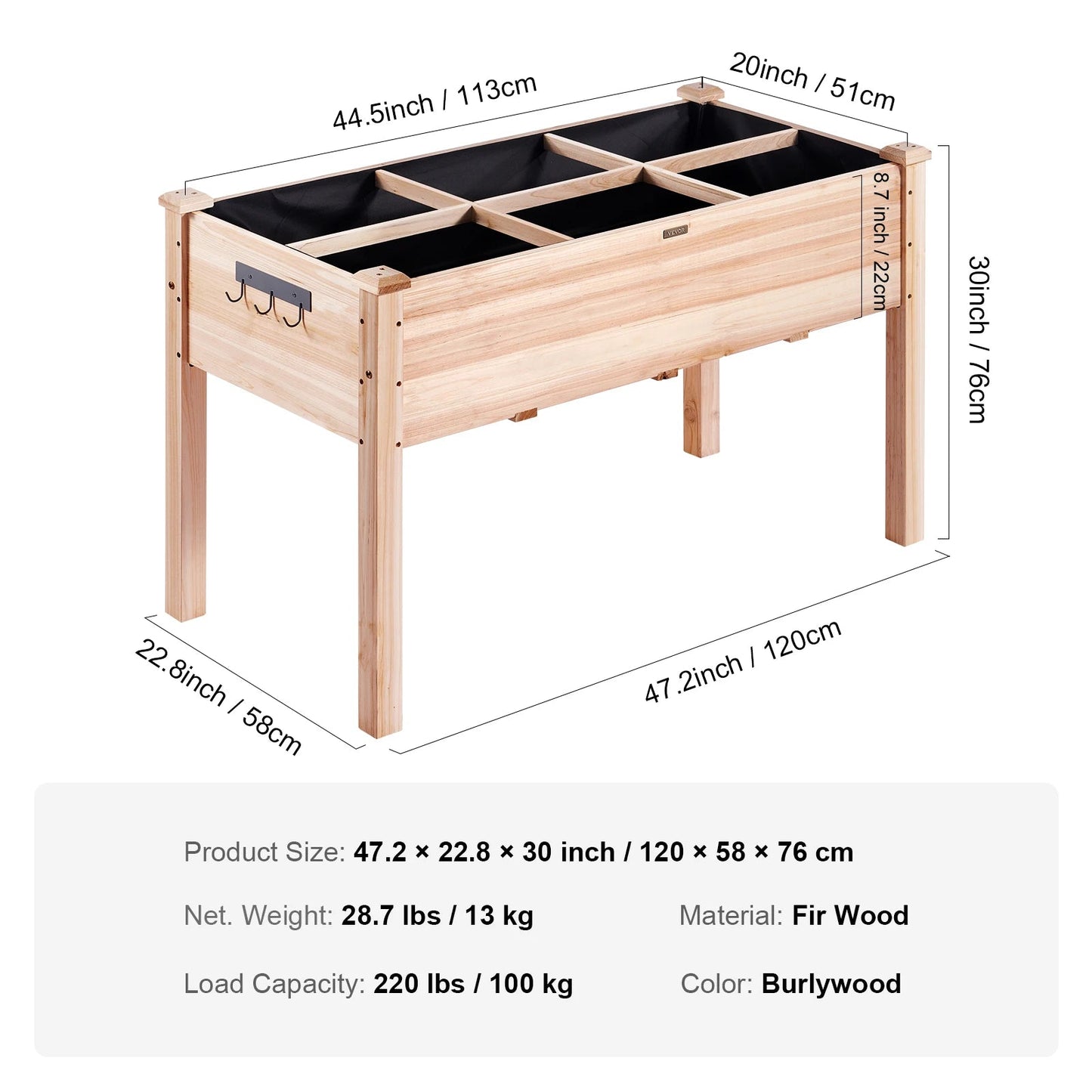 Wooden Raised Garden Bed Planter Box - The Accessibility Shop