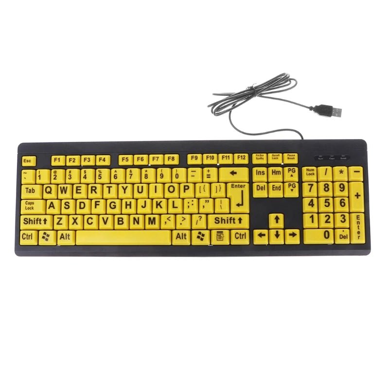 Big Letter Print USB Wired Keyboard - The Accessibility Shop